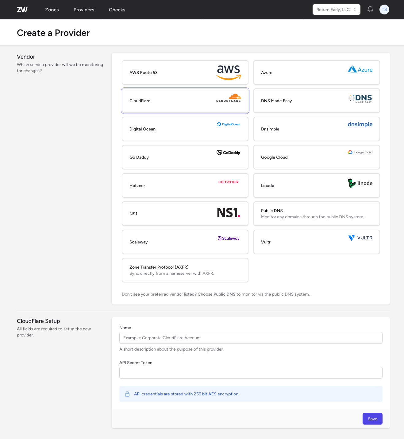 Cloudflare Provider Setup