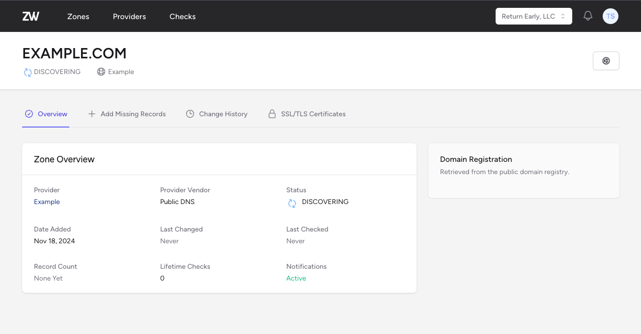 Public DNS First Sync