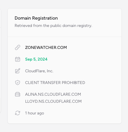 Domain Registration Monitoring